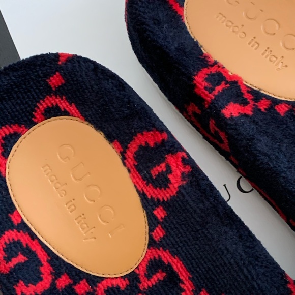 GUCCI Men’s GG terry cloth slide sandal SZ 9 - Picture 5 of 8